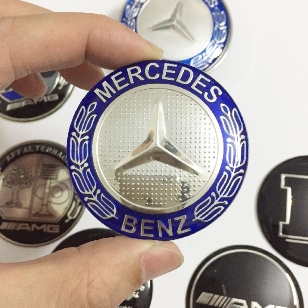 Miếng Dán logo Vô Lăng 52mm Cho Mercedes benz 29mm 38mm Iconm AMG BRABUS Lancer