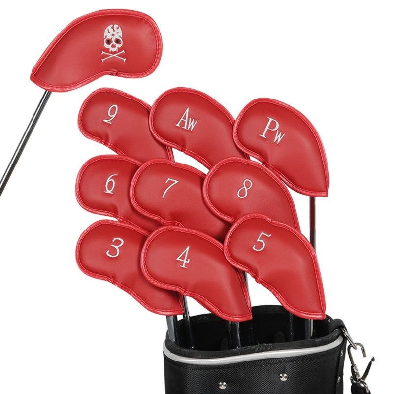Set 10 Vỏ Bọc Đầu Gậy Đánh Golf Bằng Da PU Cao Cấp
