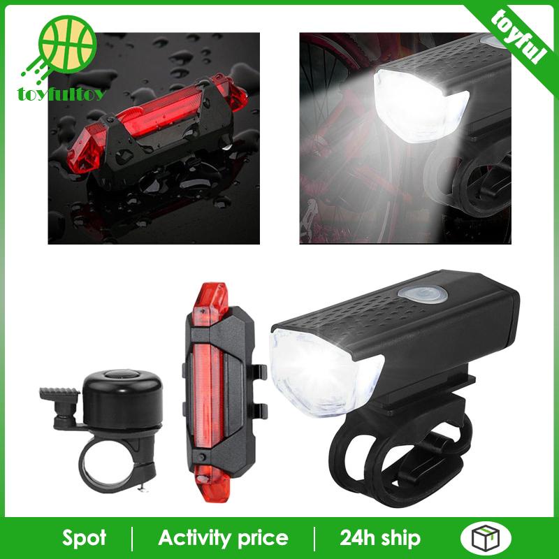 Bộ Đèn Pha Và Đèn Hậu Dễ Dàng Gắn Phía Trước / Sau Xe Đạp Cho Nam