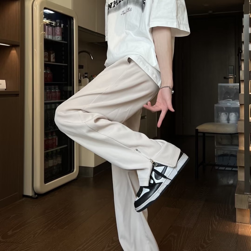 Quần ống rộng Màu Trơn Thời Trang Mùa Hè Mới 2023 Cho Nam