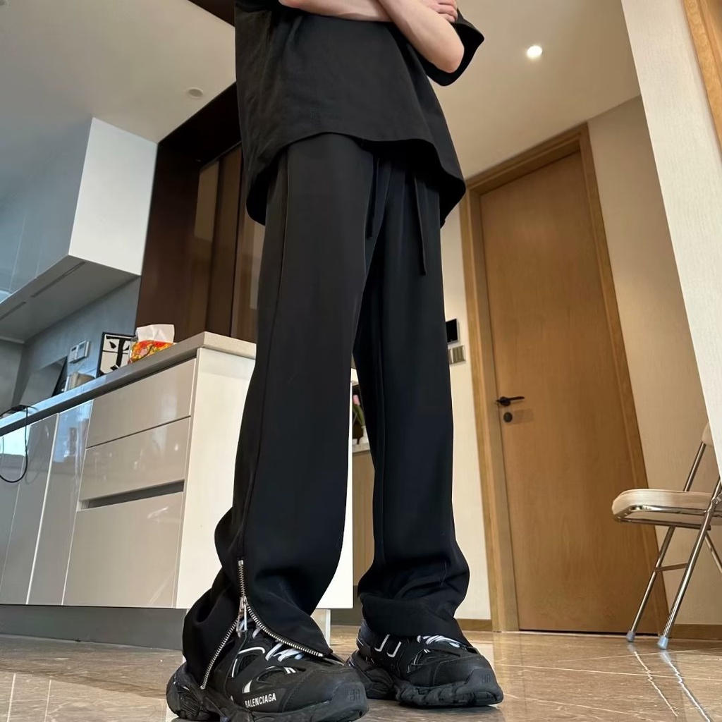 Quần ống rộng Màu Trơn Thời Trang Mùa Hè Mới 2023 Cho Nam