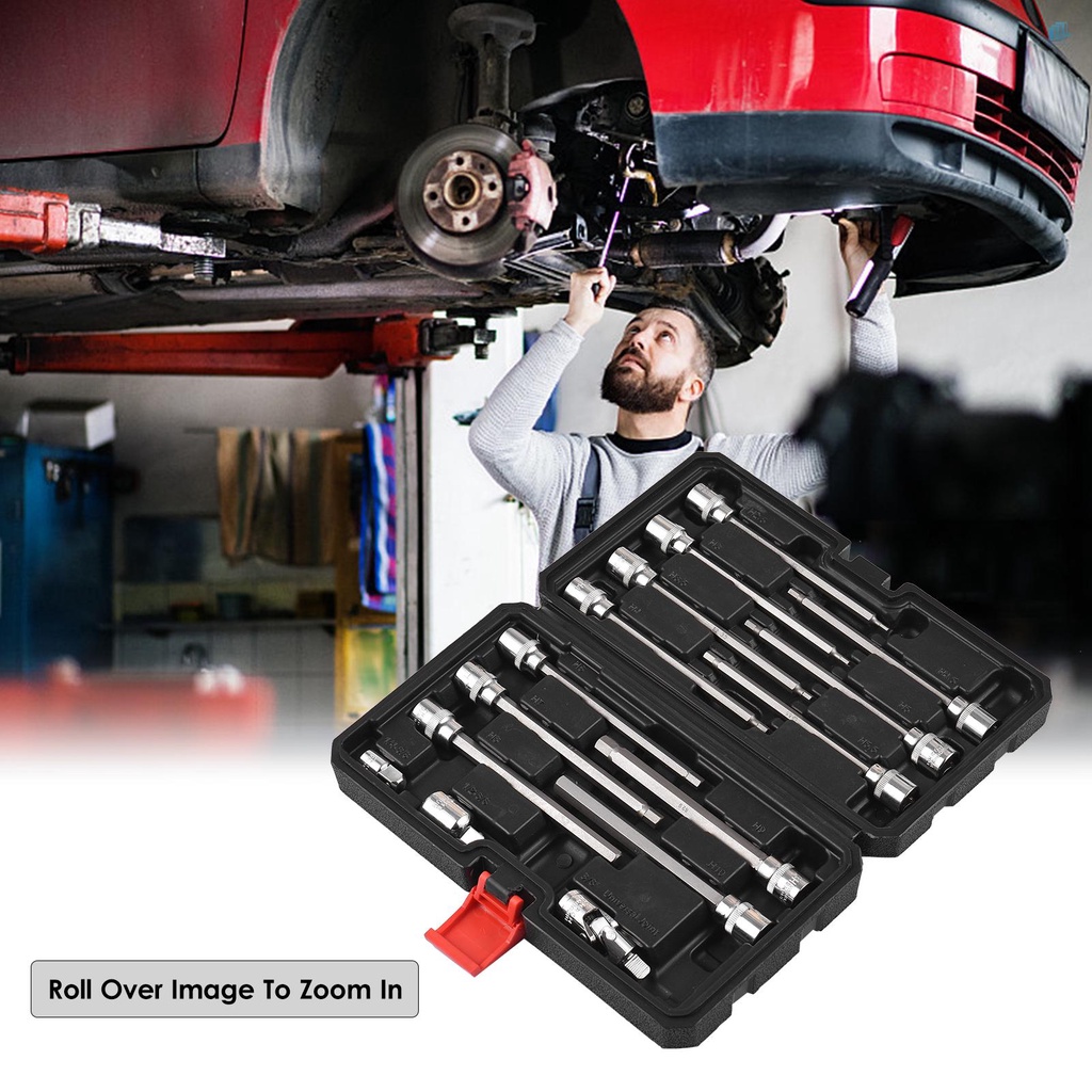 Bộ 15 Mũi Khoan Thông Minh 3 / 8 "Drive Metric Long Allen Hex | Bộ 12 / 12 Miếng Dán Trang Trí | Kích Thước 3mm 10mm 3mm 10mm | Trục Dài 6 "6" Chuyên Dụng Chất Lượng Cao | Mũi Khoan Thép Cao Cấp S2 S2 Chuyên Dụng | Ổ Cắm Điện Cr-V Chịu Lực Tốt Tiện Dụng |