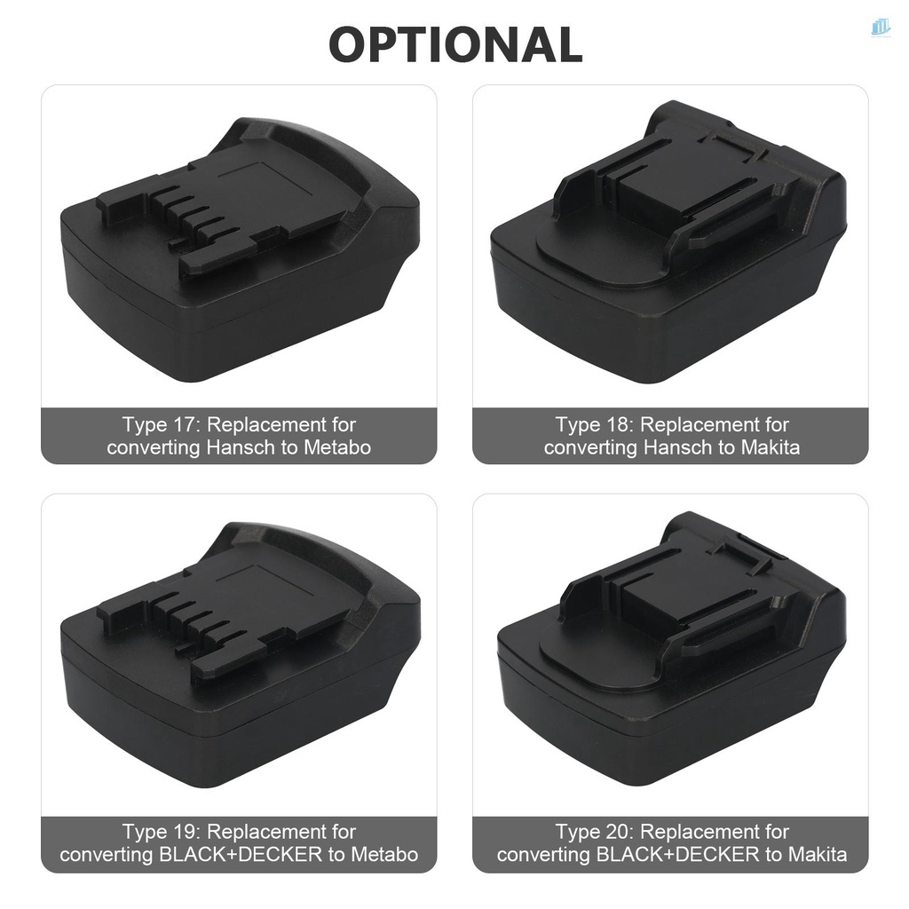 Bộ Chuyển Đổi Pin Thông Minh 18V Màu Đen + Sàn Sang Pin Makita 18V-20V Lithium