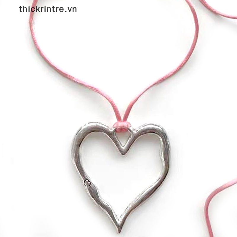 Vòng Cổ Choker Hình Trái Tim Rỗng Phong Cách Punk Ngọt Ngào Cá Tính Có Thể Điều Chỉnh Dành Cho Nữ