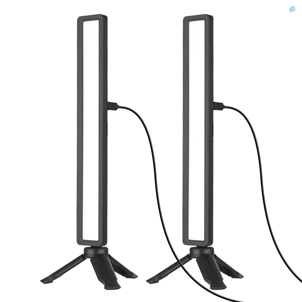 ANDOER Bộ 2 Thanh Đèn USB 3 Màu Có Thể Điều Chỉnh Nhiệt Độ Với Màn Hình Ba Chân Mini Cho Laptop / Máy Tính