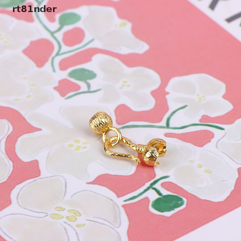 Rt Set 5 Kẹp Nối Bằng Đồng Thau Màu Vàng Dùng Làm Trang Sức