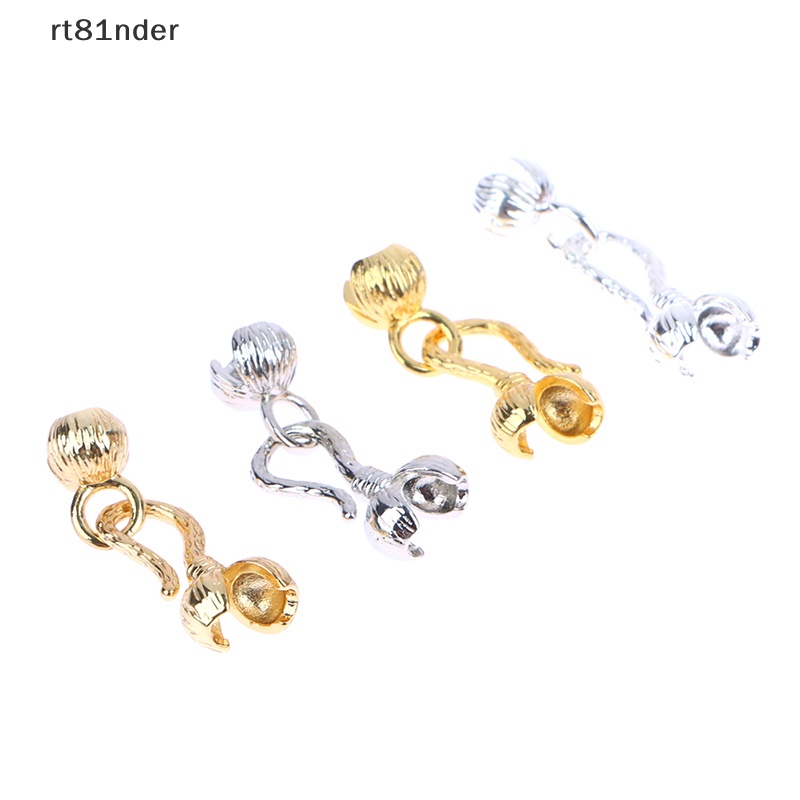 Rt Set 5 Kẹp Nối Bằng Đồng Thau Màu Vàng Dùng Làm Trang Sức