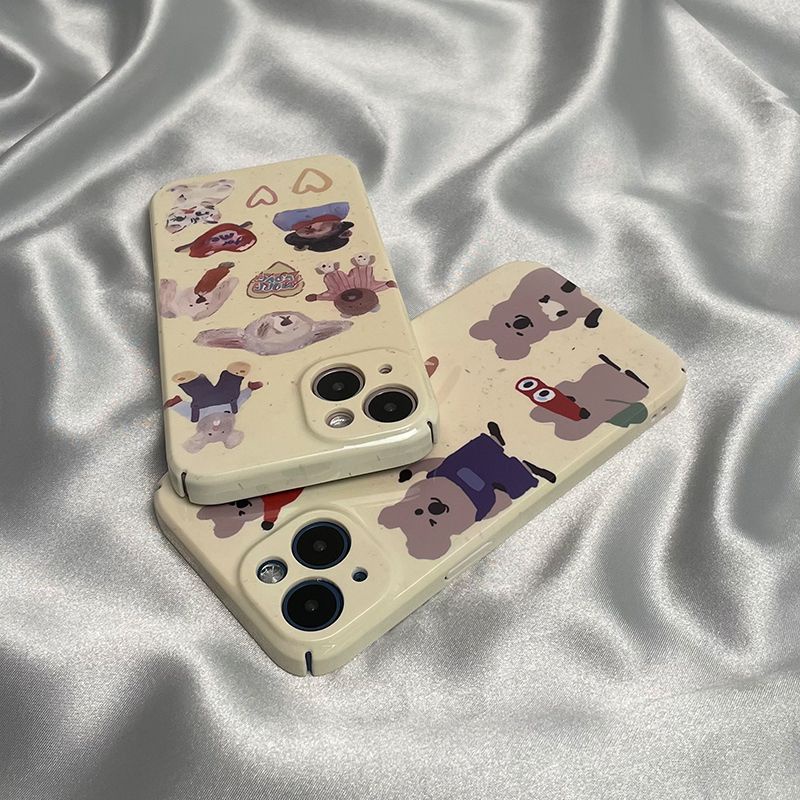 Phù Hợp Ốp Điện Thoại Cứng In Hình Động Vật Hoạt Hình Cho Apple plus1413 14 pro 1311 G6ZH