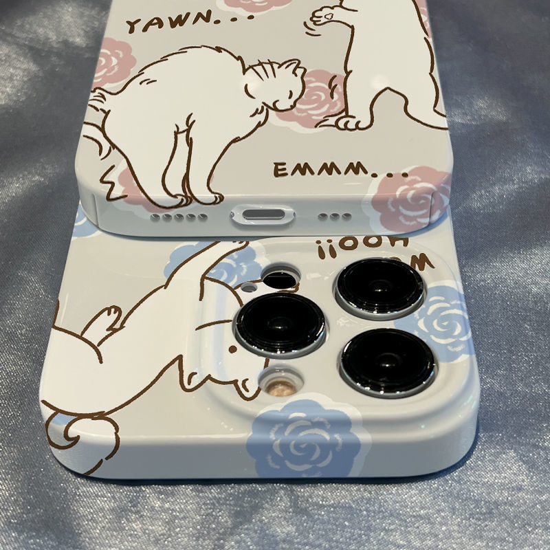 Ốp Điện Thoại In Hình Chó / Mèo / Bông Hoa Xinh Xắn Cho Iphone127 / Xsmax plus13 14 11 xr 8 G69V