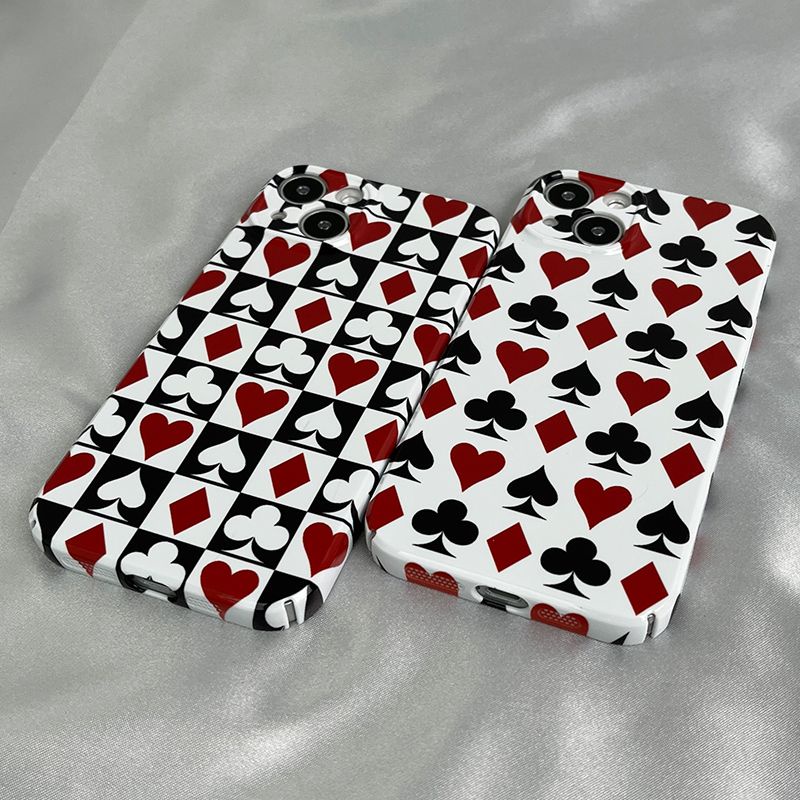Ốp Điện Thoại Cứng In Hình Lá Bài Poker Cổ Điển Cho Iphone 13 / promaxxs / 11 14 12 Xr8 7 XNT7