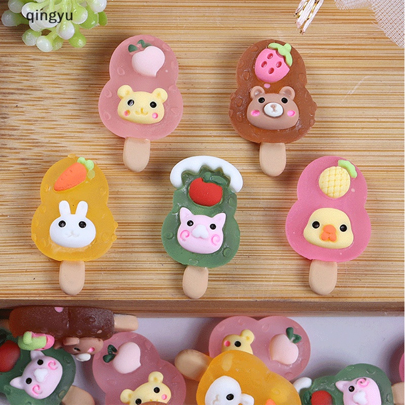 Bộ 3 Cây Kem Mini Bằng Resin Phát Sáng Dùng Trang Trí Điện Thoại / Móc Khóa DIY