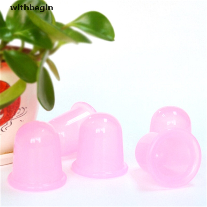 1 Bộ Cốc Giác Hơi Mát Xa Mặt Và Cơ Thể Bằng Silicone Chống Cellulite