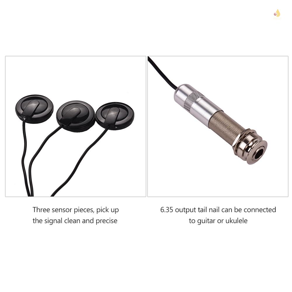Bộ Cảm Biến Pickup Ba Dây Chuyên Dụng Cho Đàn Guitar Điện / Ukulele / Guitar Acoustic