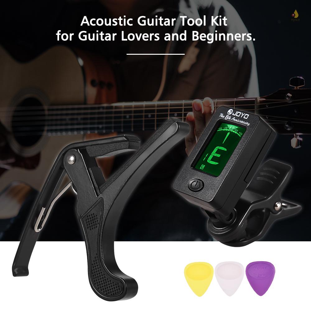 Bộ 3 Miếng Gảy Đàn Guitar Kỹ Thuật Số LCD Trọng Lượng Nhẹ Cho Người Mới Bắt Đầu