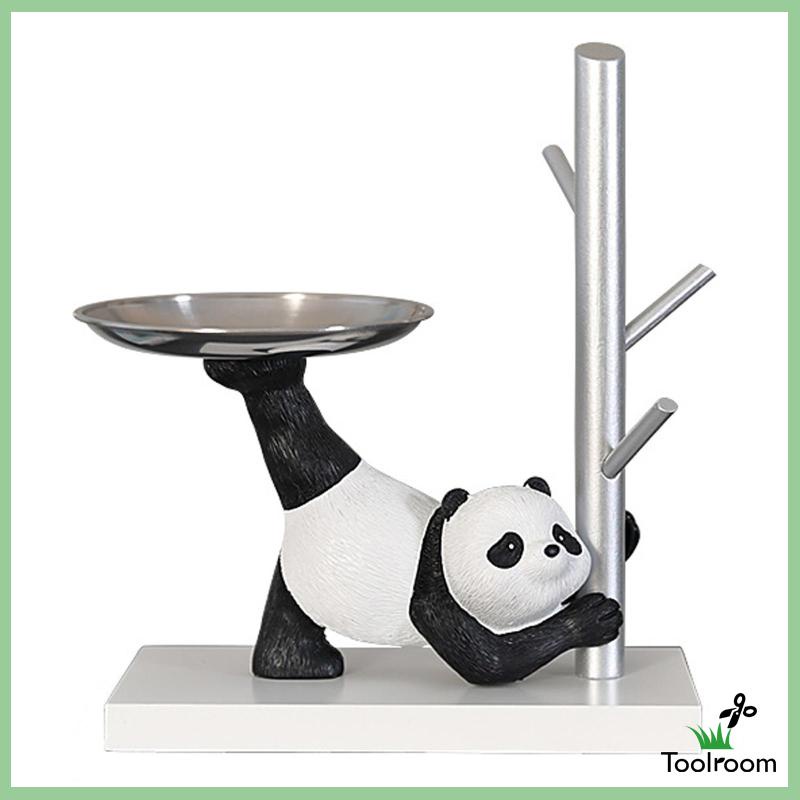 Giá Đỡ Trưng Bày Tượng Gấu Trúc Bằng Nhựa Resin Kèm Móc