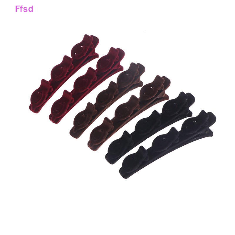 {Ffsd} Bộ 2 Kẹp Tóc Mái Màu Đen Thời Trang Hàng Bán Chạy