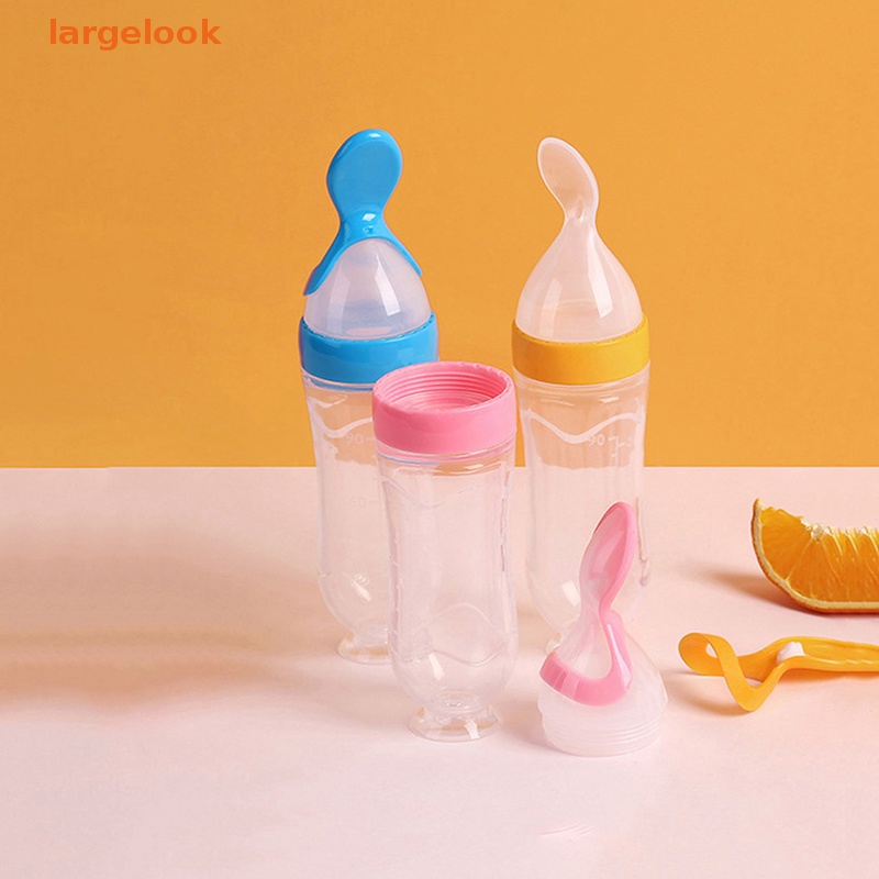 Bình Bóp Nhỏ Giọt Bằng Silicone Kèm Muỗng Cho Trẻ Em