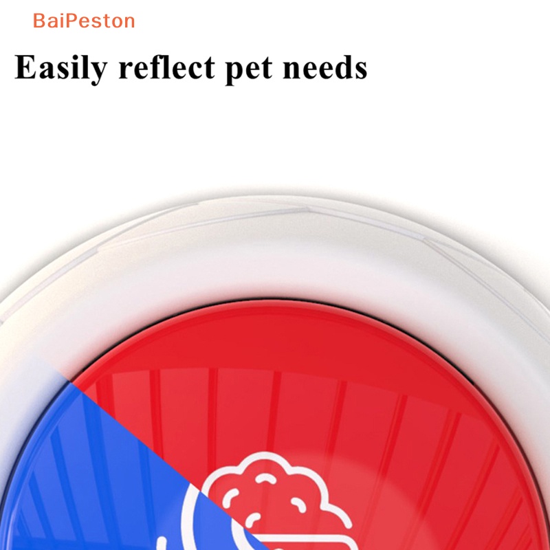 [BaiPeston] Đồ Chơi Nút Ghi Âm Huấn Luyện Thú Cưng Tương Tác Nút Giọng Nói Cho Bữa Ăn Ngoà