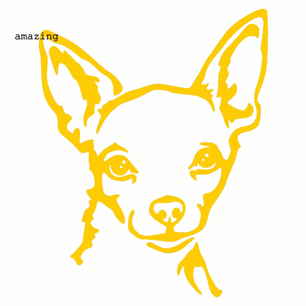 Đề Can Phản Quang Hình Chó Chihuahua Dễ Thương Trang Trí Xe Hơi / Xe Máy