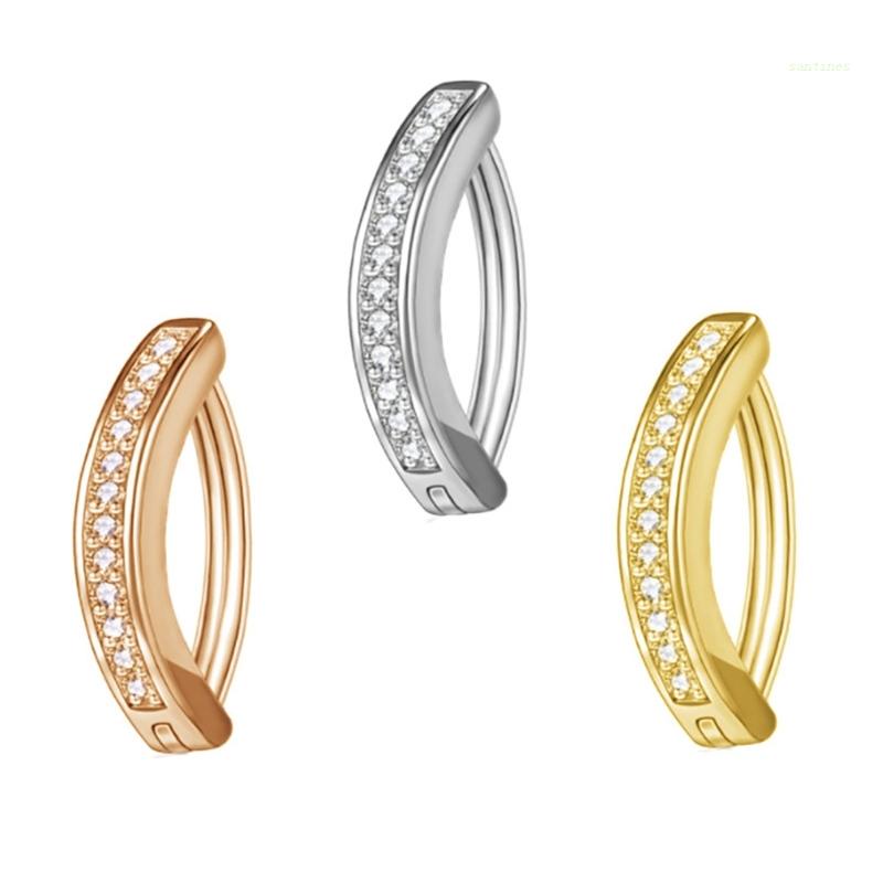 Khuyên Rốn Dạng Thanh Tạ Cong Bằng Thép Không Gỉ Đơn Giản Cho Nam Nữ