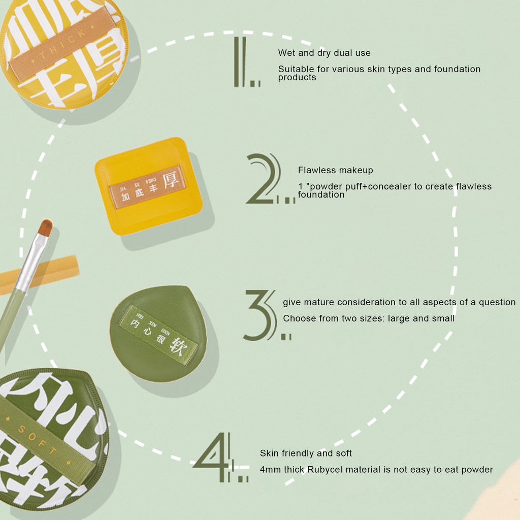 Mút Trang Điểm Mềm Mại Hình Tròn Tiện Dụng