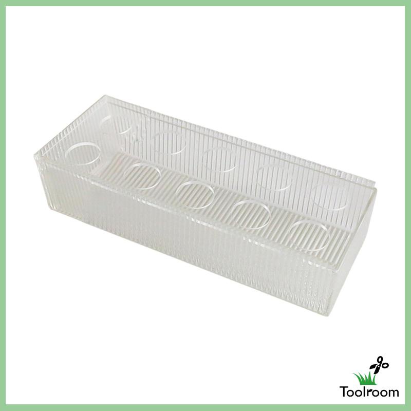 Lọ Hoa Bằng Acrylic Dáng Dài Kẻ Sọc Dọc Trang Trí Trung Tâm