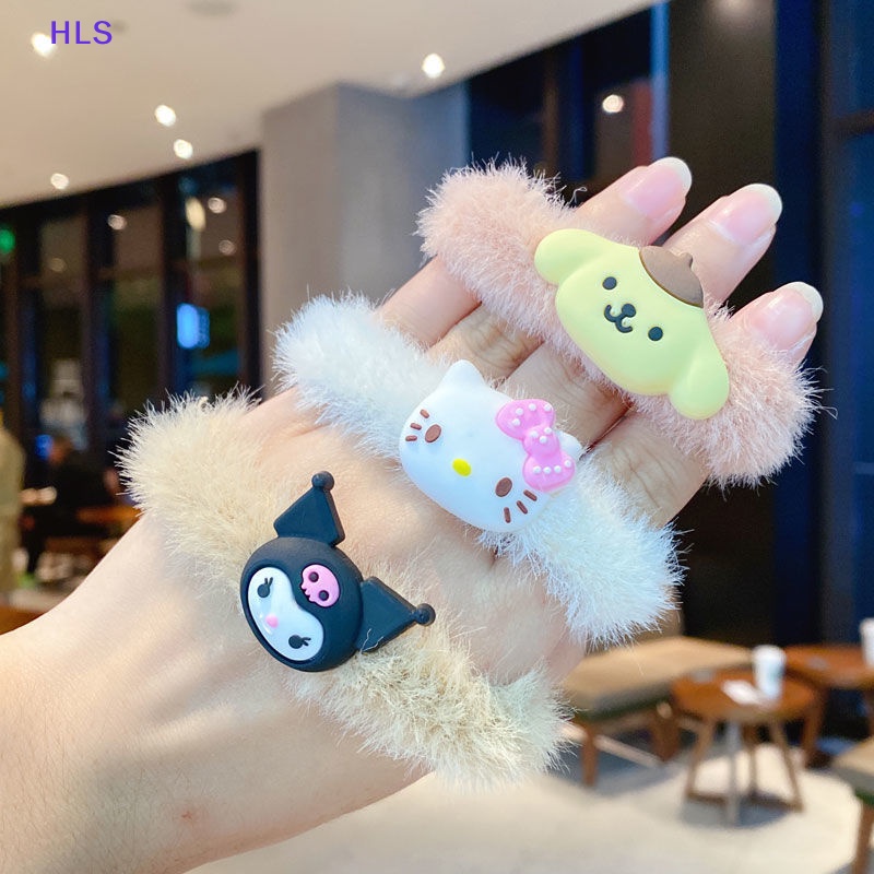 Dây Cột Tóc Cao Su Họa Tiết Hoạt Hình Sanrio cinnamon Đơn Giản Cho Nữ
