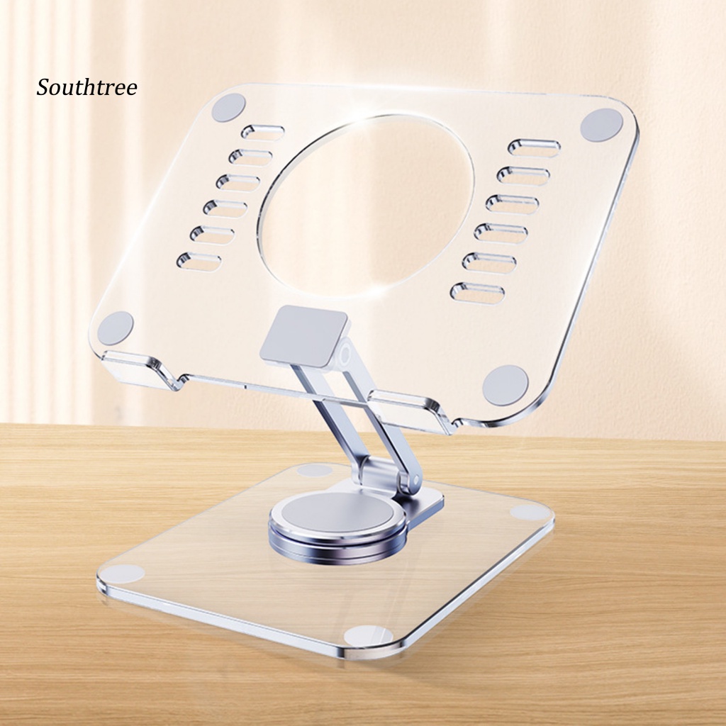 Giá Đỡ Máy Tính Bảng Để Bàn Trong Suốt Chống Trượt Xoay 360 Độ Tiện Dụng