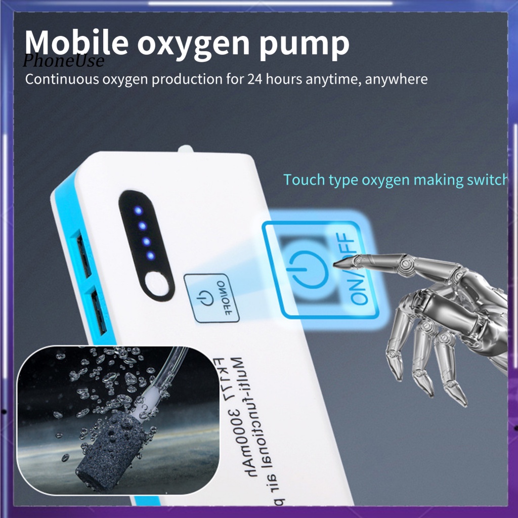 Máy Bơm Khí Chìm Bằng PU USB Nhỏ Gọn Đa Năng Cho Bể Cá