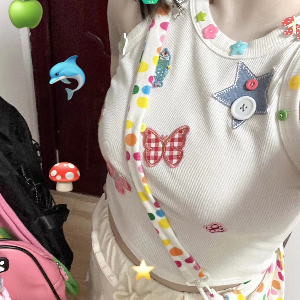 Áo Thun Ngắn Dáng Ôm In Họa Tiết Bươm Bướm Thời Trang Mùa Hè 2023 Cho Nữ