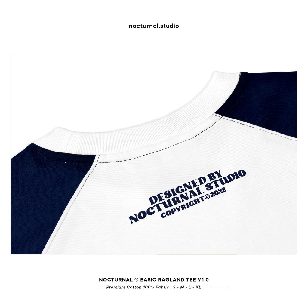Áo Thun NOCTURNAL Basic Raglan Tee Cotton 100% Nam Nữ Unisex Tay Lỡ Oversize Local Brand - JKLB2023