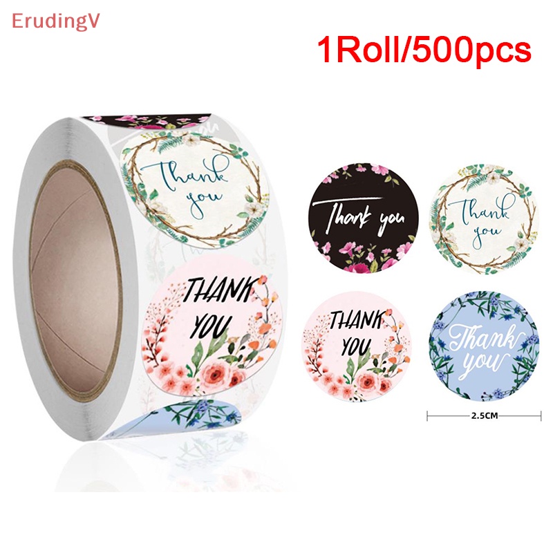 Cuộn 500 Nhãn Dán Thank You 1 Inch Dùng Trang Trí Gói Quà