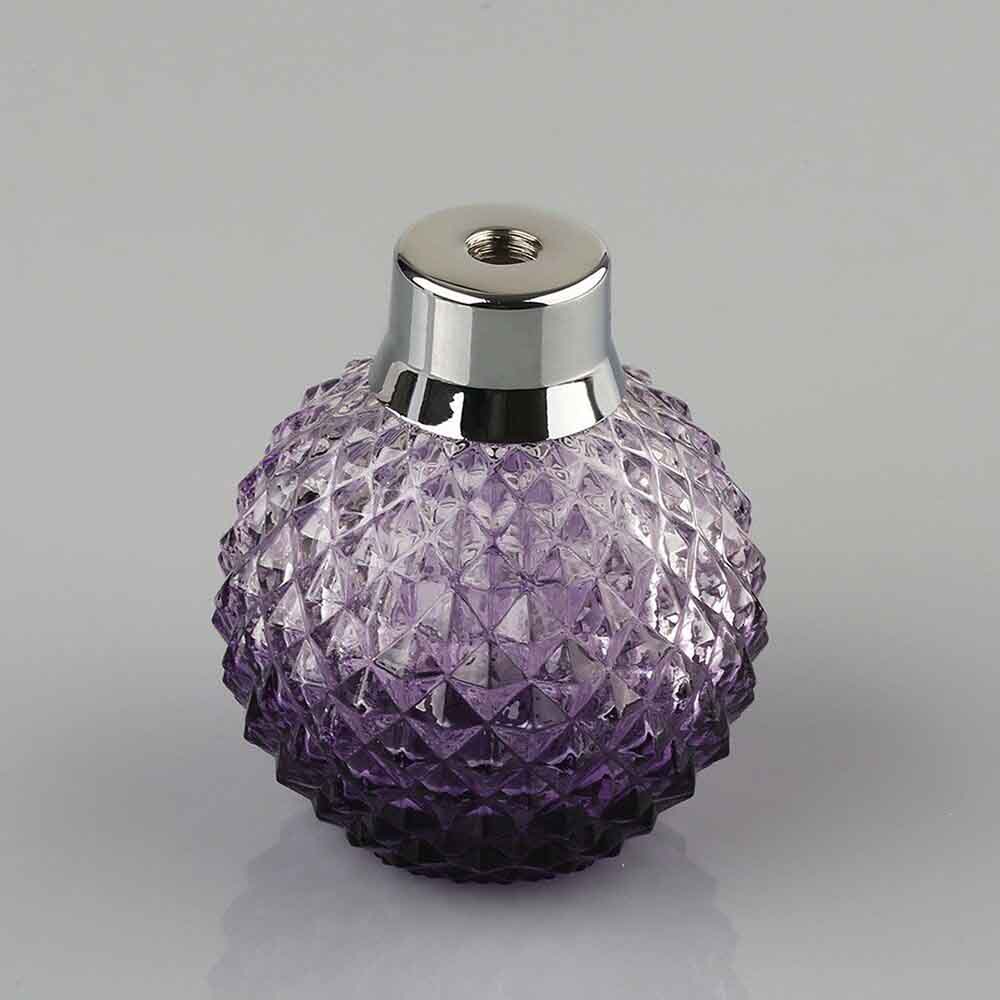 Vintage 100ml Crystal Perfume Bottle Purple Spray Atomizer Refillable Glass Gift