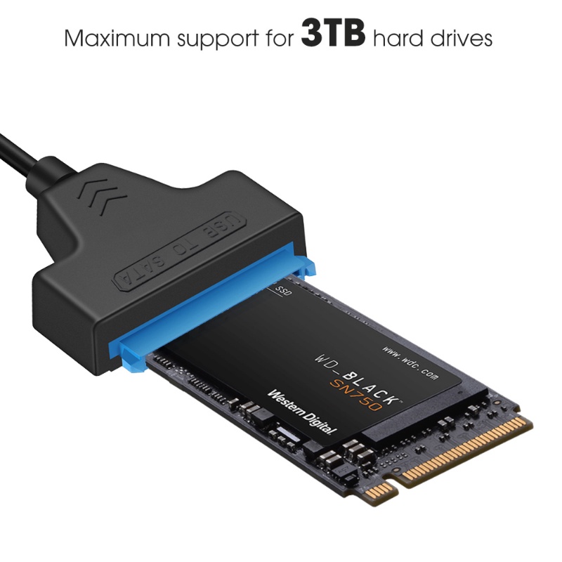 Cáp Chuyển Đổi SATA Sang USB Type-C / 2.5 Inches Cho Ổ Cứng Ngoài SSD Máy Tính Điện Thoại