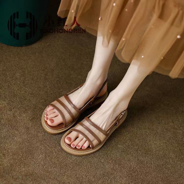 Sandal Hở Ngón Đế Mềm Thoáng Khí Phong Cách Retro Thời Trang Mùa Hè 2023 Cho Nữ