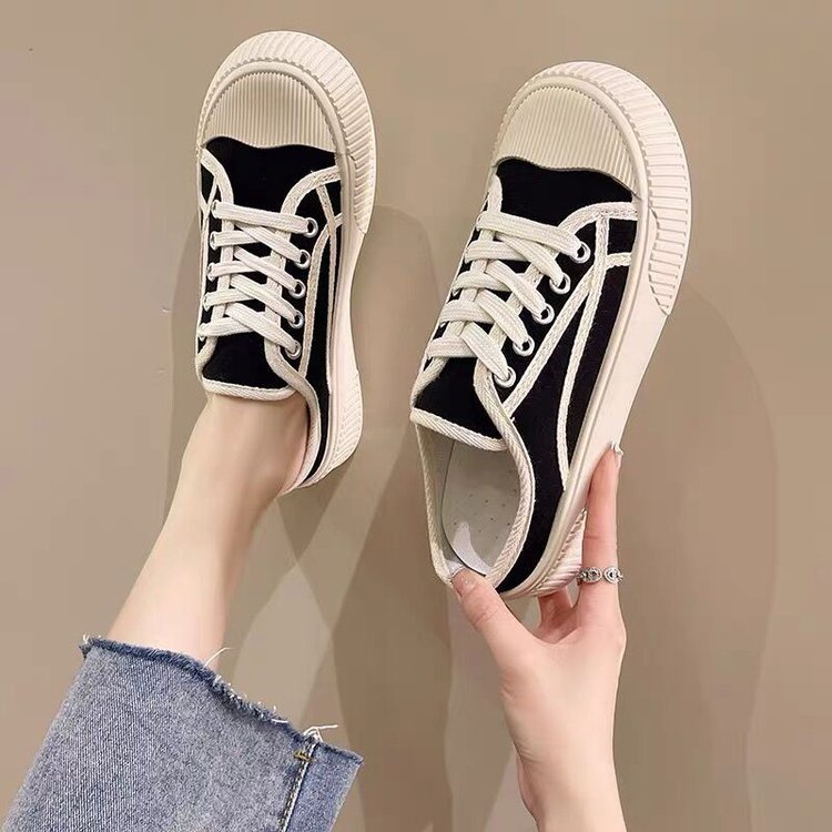 Giày Thể Thao Đế Mềm Bằng Vải Bạt Thời Trang Xuân Hè Thu Cho Nữ