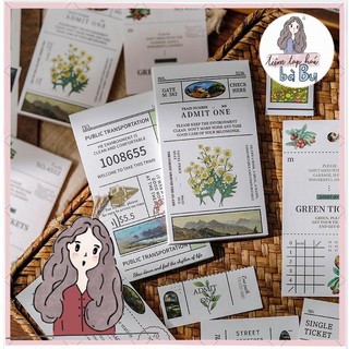 Mix 40 tờ giấy trang trí kiểu cổ điển vintage junkjournal