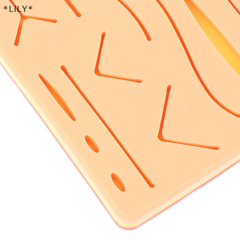 LILY Da y tế khâu thực hành Silicone Pad vết thương mô phỏng phẫu thuật Đào Tạo uuu