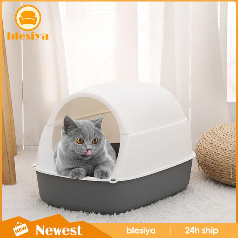 [Blesiya] Hộp Đi Vệ Sinh Cho Mèo Có Nắp Đậy Bền Bỉ