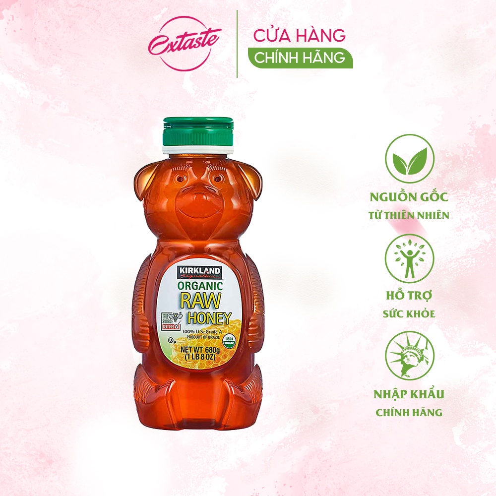 Mật ong Kirkland Organic Honey nguyên chất tăng cường sức khỏe 680g Extate Official Mall