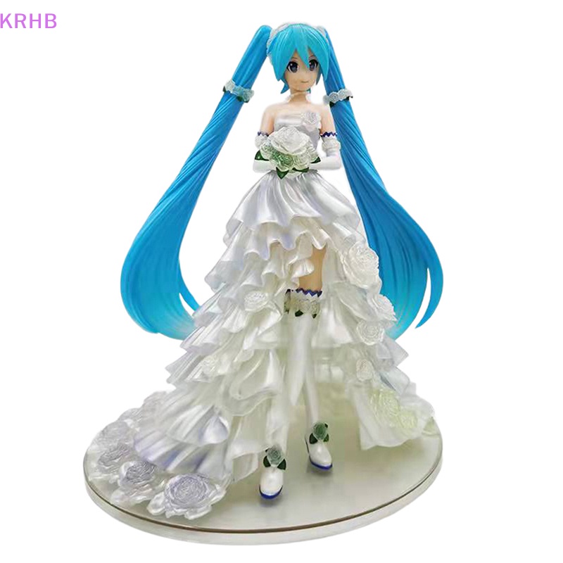 Mô Hình Nhân Vật Hatsune Miku Mặc Đầm Cưới 18cm Mới