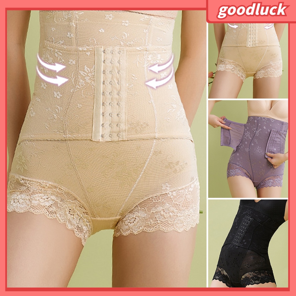 Quần Lót Định Hình Eo Co Giãn Tốt Phối Ren Quyến Rũ Cho Nữ