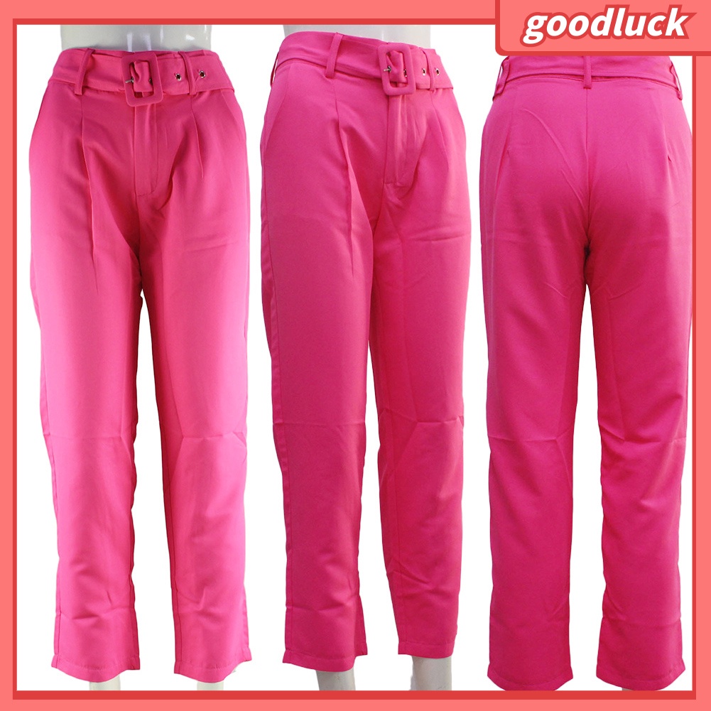 Quần Dài Lưng Cao Màu Trơn Thời Trang Cho Nữ