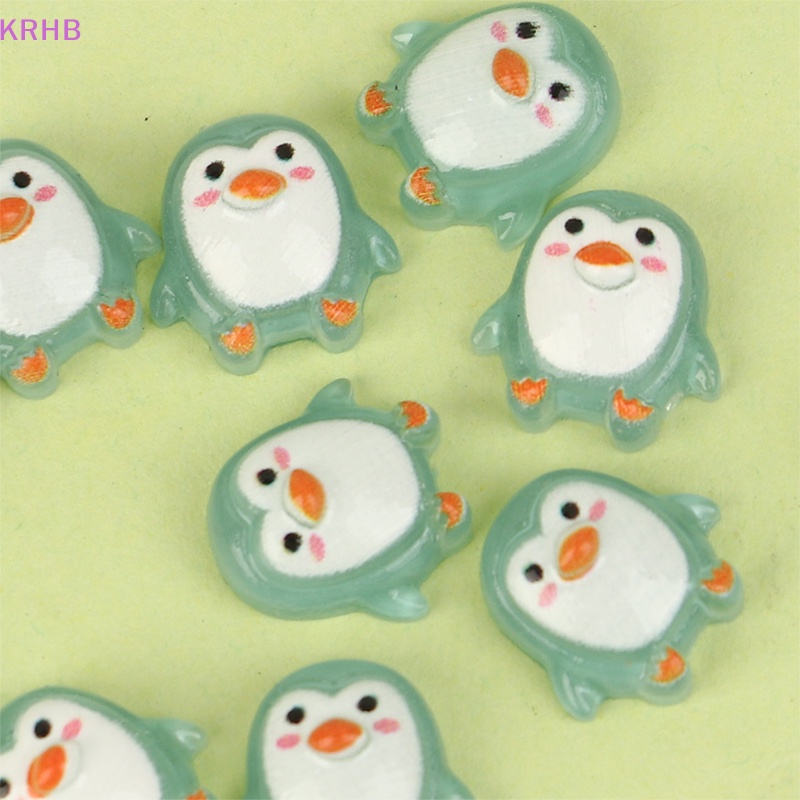 Set 10 Mô Hình Chim Cánh Cụt Mini Bằng Nhựa Dễ Thương Dùng Để Trang Trí Sổ Tay Mới