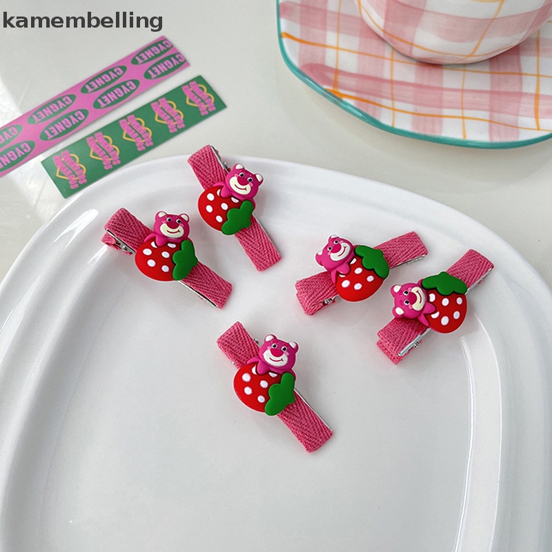 1 Kẹp Tóc Hình Chú Gấu / Trái Dâu / Cua Dễ Thương Cho Bé Gái