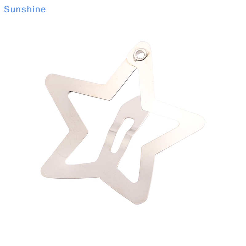 Bộ 4 Kẹp Tóc Hình Ngôi Sao Màu Bạc Đơn Giản Cho Nữ