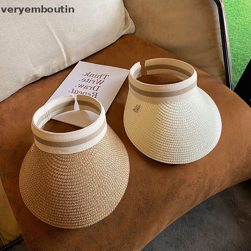 Mũ Cói Chống Nắng Vành Rộng Hở Chóp Siêu Nhẹ Có Thể Gấp Gọn Thời Trang Đi Biển Cho Nữ