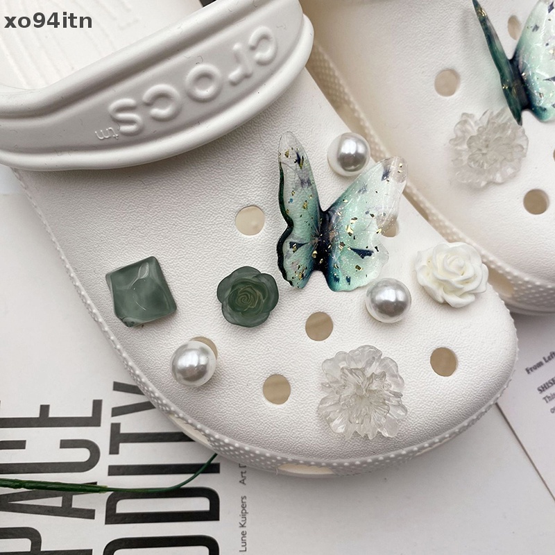 Phụ Kiện Trang Trí Xăng đan DIY Hình Hoa Và Bướm Thời Trang