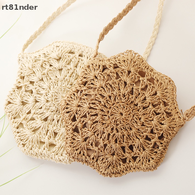 Túi Rơm Đeo Chéo Handmade Thời Trang Đi Biển Mùa Hè Cho Nữ