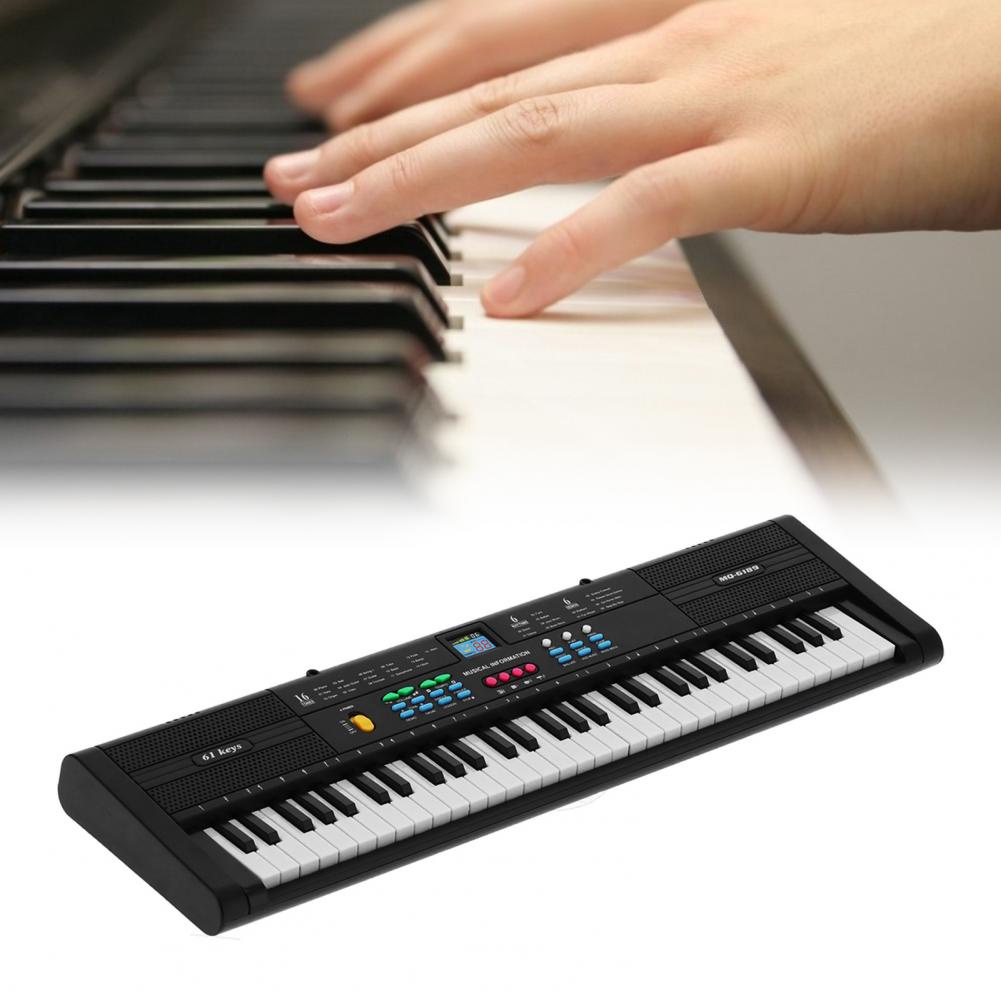 Đàn piano điện, Đàn điện tử cho bé đàn piano, Đàn PIANO cho bé kèm mic hát, 61 Điện Đa Năng Kèm Cáp USB Micro MQ6189 AKOASM